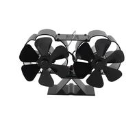 Acouto Ventilateur de Poêle alimenté par la Chaleur, Ventilateurs de Cheminée en Alliage avec 180-220 CFM, Fonctionnement Silencieux ≤ 25 DB, Ventilateur de Poêle à Bois à Motif Floral pour une (Pas