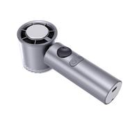 Acouto Ventilateur Portable à Main avec Technologie de Refroidissement par Glace, 5 Vitesses, Affichage Numérique, Conception Pliable, pour Voyages en Extérieur (GRAY)
