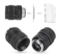 Acouto Verre Optique 25 Mm F1.4 MC Revêtement de Film Multicouche Objectif de Caméra de Vidéosurveillance à Ouverture Manuelle pour Appareils Photo sans MiroirLe Noir Adopte une Coque Disponible