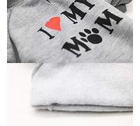 Acouto Vêtements pour Chiens J'aime Ma Mère Sweat à Capuche imprimé Sweat-Shirt pour Chiot Vêtements Chauds pour Chiots à Capuche pour Chiens de Haute qualité pour chiensJ'aime Ma Mère à (Gery #58)