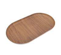 Acouto Vide-table avec Motif de Grain de Bois, Revêtement Rectangulaire, sans Glissement, Plateau Décoratif Léger pour le Petit Déjeuner, le thé, la Fête, le Plateau de Service Mélamine à la Maison