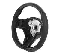 Acouto Volant en Fibre de Carbone Poignées en Cuir Complet Volant de Course de Type D à Fond Plat Voiture en Carbone 3K Revêtement Symétrique Fibre de Mise à Niveau Ergonomique et Luxueux du