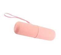 Acouto Voyage de la Brosse à Dents Portable PP Slip Tasse de Brosse à Dents de Voyage avec Couverture Verte vers Le Bas. Facile avec à de Complète (Pink)