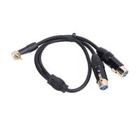 Acouto Xlr à 3,5 Mm Y Splitter Câble Angle Droit à 90 Degrés Male Stéréo 3,5 Mm à 2 Xlr Connecteur de Microphone Femelle / 8 Pouces au Cordon Femelle Le Câble 0, M Conçu Est des Microphones