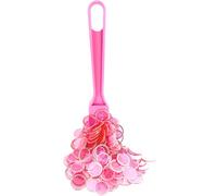 AcpopbM Kit de Bingo Magnétique - 1 Bâton Magnétique + 100 Jetons Loto - Jeu Éducatif pour Enfants et Accessoire Pratique de Stockage (Couleur Rose)