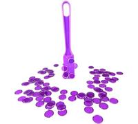 AcpopbM Kit de Bingo Magnétique - 1 Bâton Magnétique + 100 Jetons Loto - Jeu Éducatif pour Enfants et Accessoire Pratique de Stockage (La Couleur Violette)