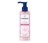 Acqua alle Rose, Lait Démaquillant Apaisant à l'extrait de Rose-Chinensis Idéal pour les peaux sèches ou sensibles, nettoie et hydrate la peau en douceur pour un usage quotidien 200 ml