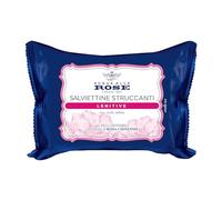 Acqua alle Rose, Lingettes démaquillantes apaisantes pour peaux sensibles à l'extrait de rose de Chinensis avec effet protecteur et dissolvant sur le visage, les yeux et les lèvres, 20 lingettes