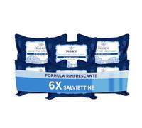 Acqua alle Rose, Lot de 6 paquets de 20 lingettes démaquillantes rafraîchissantes pour tous les types de peau avec de l'eau de rose distillée damassée - Démaquillant pour le visage, les yeux et les