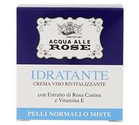 Acqua alle Rose Crème Visage Hydratante à la Vitamine E et à l'Extrait de Rose, Peau Normale ou Mixte, Crème Hydratante et Revitalisante, Gel Crème Léger et Frais, Non Gras, 50 ml
