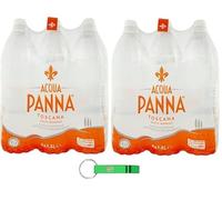 Acqua Panna Still Beni Culinari Lot de 12 bouteilles d'eau minérale naturelle, 1,5 l, avec porte-clés