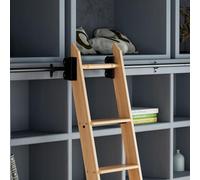 ACRaBoss Kit de Rails Pour Porte de Grange Coulissante, Tube Rond Noir de 3,3 À 24 Pieds, Kit de Quincaillerie Pour Échelle de Bibliothèque Roulante Avec Roulettes Au Sol, Installation Facile/3.3Ft/10
