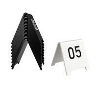 ACRaBoss Numéros de Table de 1 À 10, Numéros de Table En Acrylique Noir/Blanc, Double Face, Numéros de Tentes, Cartes de Tentes de Table, Panneaux de Numéros Pour Réceptions de Mariage, Restaurants, F