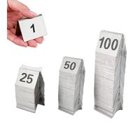 ACRaBoss Numéros de Table de Mariage 1-15, 1-20, Numéros de Table En Acier Inoxydable, Tentes de Table Numérotées Double Face Pour Mariage, Restaurant, Café, Fête, Banquet/1-5