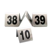 ACRaBoss Numéros de Table de Mariage 1-20/25/30, Numéros de Table En Acier Inoxydable, Pour Réceptions de Mariage, Banquets, Anniversaires, Cafés, Bars, Tentes de Table Numérotées Double Face/1-5