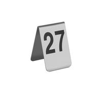 ACRaBoss Numéros de Table de Restaurant de 1 À 10, Numéros de Table de Style Tente En Acier Inoxydable, Plaque D'Immatriculation Numérique de Restaurant, Numéros de Table Empilables, Fournitures de Fê