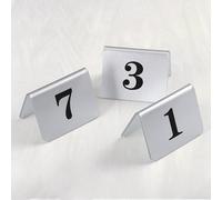 ACRaBoss Numéros de Table En Acrylique, Numéros de Table Double Face de 1 À 10, Pour Mariages, Banquets, Réceptions, Affichage Recto Verso Des Numéros, Numéros de Table de Restaurant/Silver/21-30