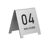 ACRaBoss Plaque de Bureau En Acrylique, Numéro de Table À Manger Recto Verso, Cartes de Numéros de Table Empilables, Pour Événements de Fête En Intérieur Ou En Extérieur/Silver/01-10