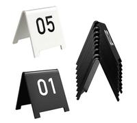 ACRaBoss Porte-Numéros de Table, 1 À 10 Numéros de Table En Acrylique Double Face, Pour Restaurant, Mariage, Banquet, Réception de Mariage/Black/21-30