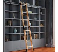 ACRaBoss Rail Coulissant Pour Échelle de Bibliothèque, Tube Rond En Acier Au Carbone, Kit de Rails Pour Échelle Mobile Pour Bibliothèque, Rails Pour Échelle Roulante Pour Bureau Loft/4Ft/122Cm Track K