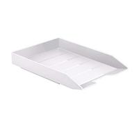 Acrimet Corbeille à Courrier Empilable Organiseur de Bureau pour Papier et Document A4 (Plastic Durable) (Couleur Blanc) (1 unité)