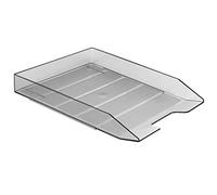 Acrimet Corbeille à Courrier Empilable Organiseur de Bureau pour Papier et Document A4 (Plastic Durable) (Couleur Gris Fumé) (1 unité)