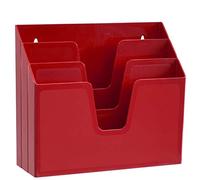 Acrimet Horizontal Trieur Organisateur de Document A4 (Plastique) (Couleur Rouge)