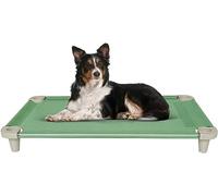 Acrimet Lit surélevé pour Chien, en Tissu en Maille Lavable et Respirant, Cadre en Acier Inoxydable, utilisable en intérieur et en extérieur, (Taille : 40”x 24”) (Couleur Verte) (1 unité)