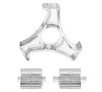 Acrimet Noyau de Rechange pour Dérouleur de Ruban Adhésif - Compatible avec Rouleaux de 1" et 3" - Lot de 3 - Plastique Transparent de Haute Qualité