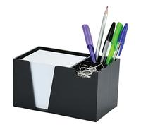 Acrimet Organisateur de Bureau Porte Stylo, Porte Crayon, Porte Trombones et Porte Papier (750 Feuilles de Papier Inclus) (Plastique) (Couleur Noir)