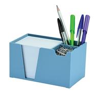 Acrimet Organisateur de Bureau Porte Stylo, Porte Crayon, Porte Trombones et Porte Papier (750 Feuilles de Papier Inclus) (Plastique) (Couleur Bleu)