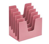 Acrimet Organisateur de Trieur de Bureau de Fichiers avec 5 Compartiments Incliné (Classeur de Bureau de Fichiers) (Plastique) (Couleur Rose)