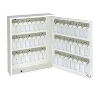 Acrimet Organiseur de Armoire à clés 48 positions avec Lock (support mural) (48 Cristal étiquettes inclus) (Blanc Cabinet)