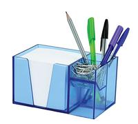 Acrimet Organiseur de bureau en plastique pour trombones (avec papier) (couleur bleu transparent)