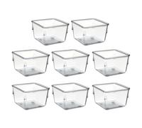 Acrimet Organiseur de Tiroir Modulaire, Boîte de Rangement avec Plateaux pour Bureau, Maison, Maquillage, Cuisine, Tiroir à Désordre (8 Pièces) (Plastique Cristal Transparent)
