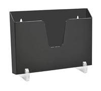 Acrimet Porte-documents à Poche au Design Horizontal pour Brochures (à Fixer au Mur ou à Poser sur une Surface) (Supports Amovibles Inclus) (Format Lettre) (Couleur Noir)