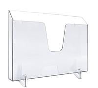 Acrimet Porte-documents à Poche au Design Horizontal pour Brochures (à Fixer au Mur ou à Poser sur une Surface) (Supports Amovibles Inclus) (Format Lettre) (Coleur Transparent)