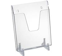 Acrimet Porte-documents à Poche au Design Vertical pour Brochures (à Fixer au Mur ou à Poser sur une Surface) (Supports Amovibles Inclus) (Format Lettre) (Coleur Transparent)