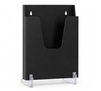 Acrimet Porte-documents à Poche au Design Vertical pour Brochures (à Fixer au Mur ou à Poser sur une Surface) (Supports Amovibles Inclus) (Format Lettre) (Couleur Noire)