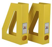 Acrimet Porte-Revues, Support Durable, Organisateur pour Dossiers pour Bureau (Plastique) (Couleur Jaune) (Lot de 2)