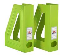 Acrimet Porte-Revues, Support Durable, Organisateur pour Dossiers pour Bureau (Plastique) (Couleur Vert Fluo) (Lot de 2)
