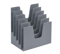 Acrimet Trieur à 5 Compartiments Inclinés, Organiseur de Courrier, Dossiers, Lettres, pour Bureau - Rangement de Bureau (Plastique) (Couleur Argent)