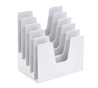 Acrimet Trieur à 5 Compartiments Inclinés, Organiseur de Courrier, Dossiers, Lettres, pour Bureau - Rangement de Bureau (Plastique) (Couleur Blanc)