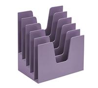 Acrimet Trieur à 5 Compartiments Inclinés, Organiseur de Courrier, Dossiers, Lettres, pour Bureau - Rangement de Bureau (Plastique) (Couleur Violet)