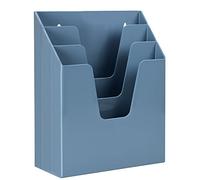 Acrimet Trieur vertical en plastique pour triple dossier, trieur de fichiers (bleu)