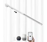 ACRIMO Rail de Rideau Extensible Motorisé Largeur 1-1,6 Mètres FabTrack | Ouverture Latérale des Rideaux, Moteur Wifi et Télécommande, Compatible avec Google Home, Alexa et App Tuya Smart