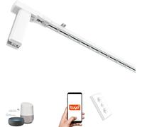 ACRIMO Rail de Rideau Motorisé, Kit de Rail Intelligent avec Moteur WiFi et Télécommande, Compatible avec Google Home, Alexa et l'Application Mobile Intelligente Tuya, Longueur Jusqu'à 5 mètres