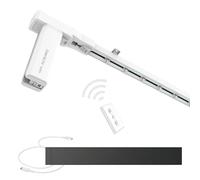 ACRIMO Rail de Rideau Motorisé sans Installation Électrique, Kit de Rail de Rideau Intelligent avec Alimentation par Panneau Solaire, Longueur 2 mètres