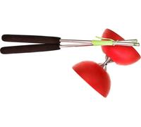 Acrobat 105 Gummi Diabolo mit Aluminium Hand Sticks, rot