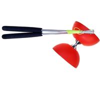 Acrobat - Set 105 Diabolo En Caoutchouc Rouge + Bâtons De Main En Aluminium